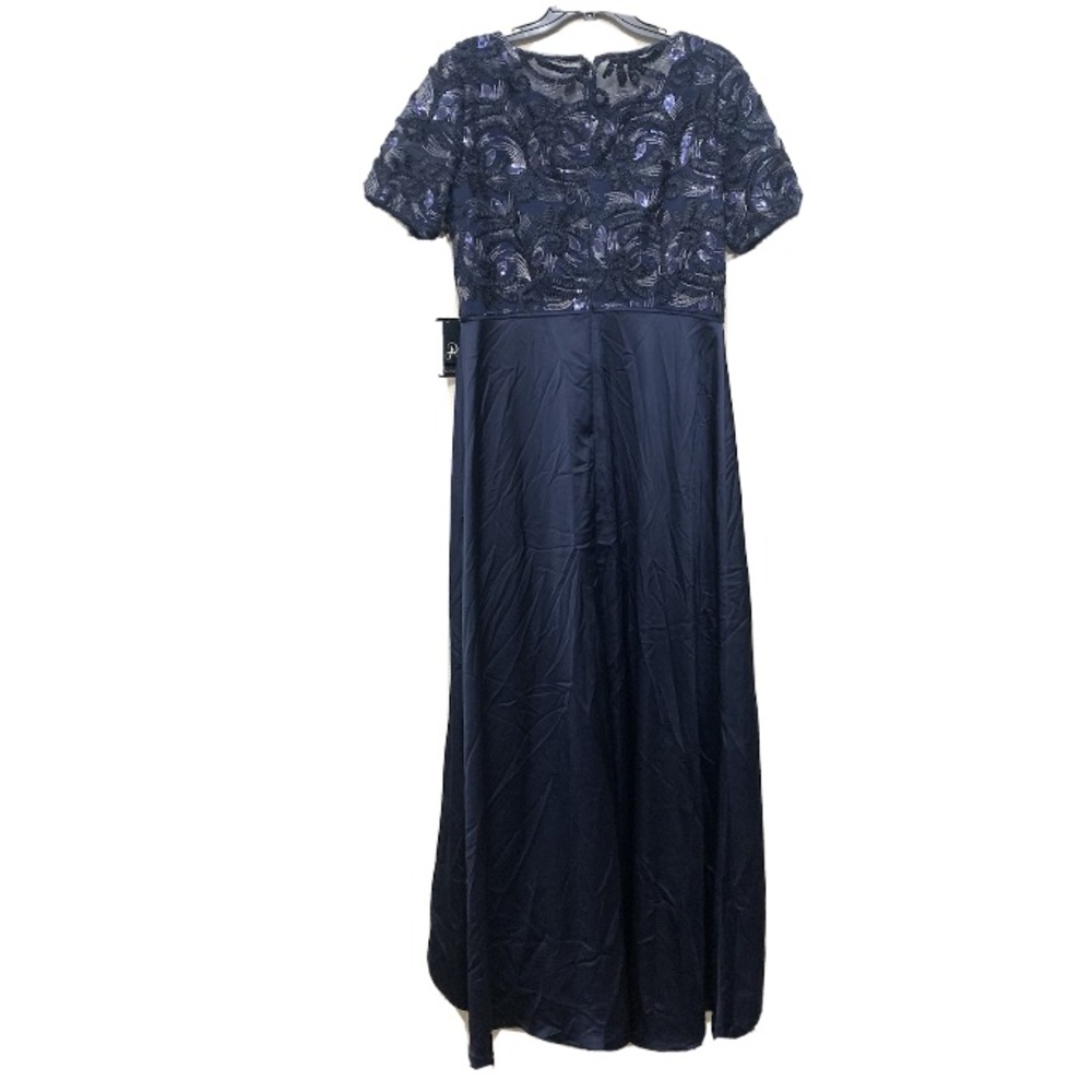 Adrianna Papell High-Low Beaded Soutache Maxi - Picture 7 of 12